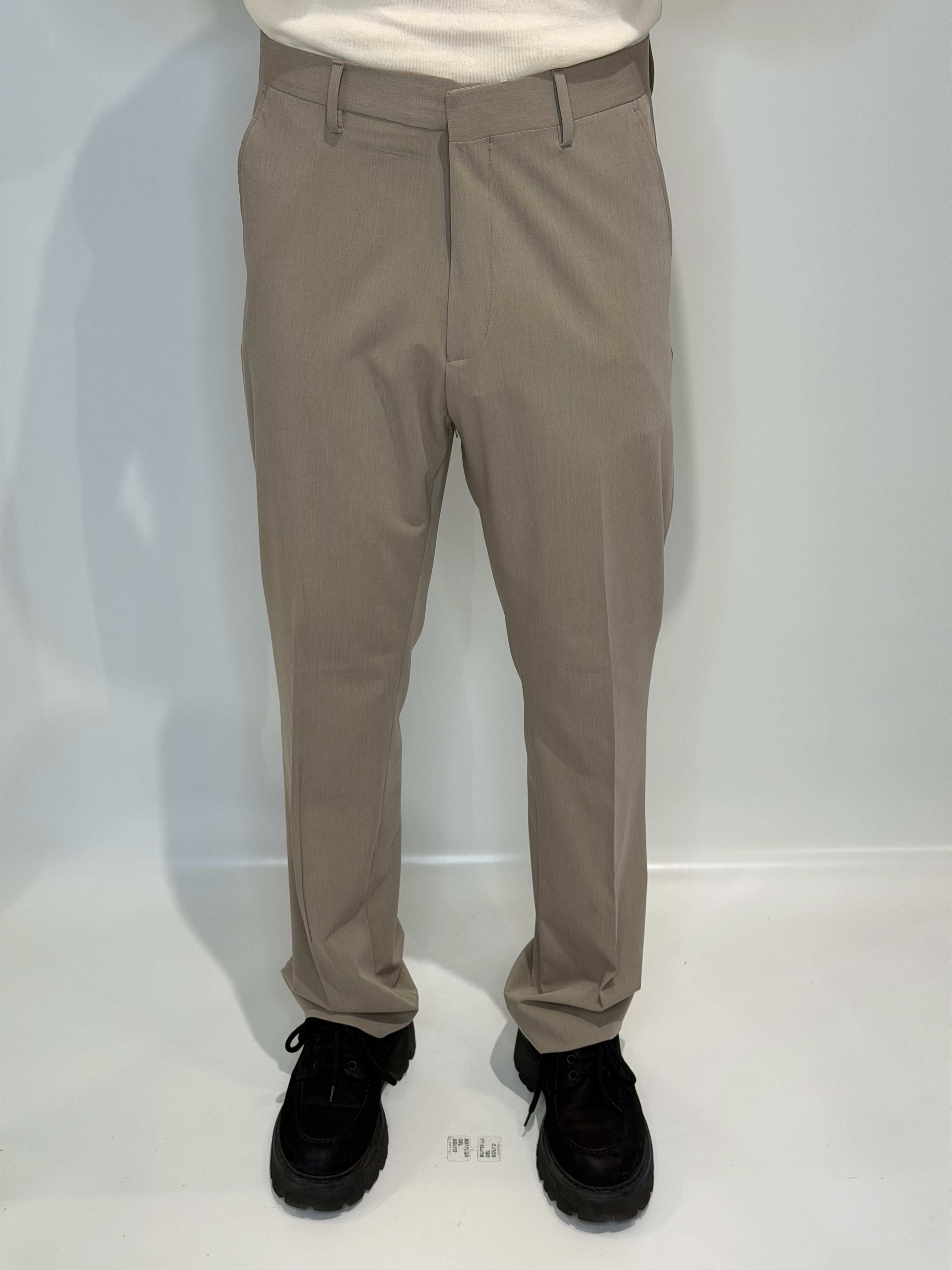 Pantalone Fondo Ampio Beige