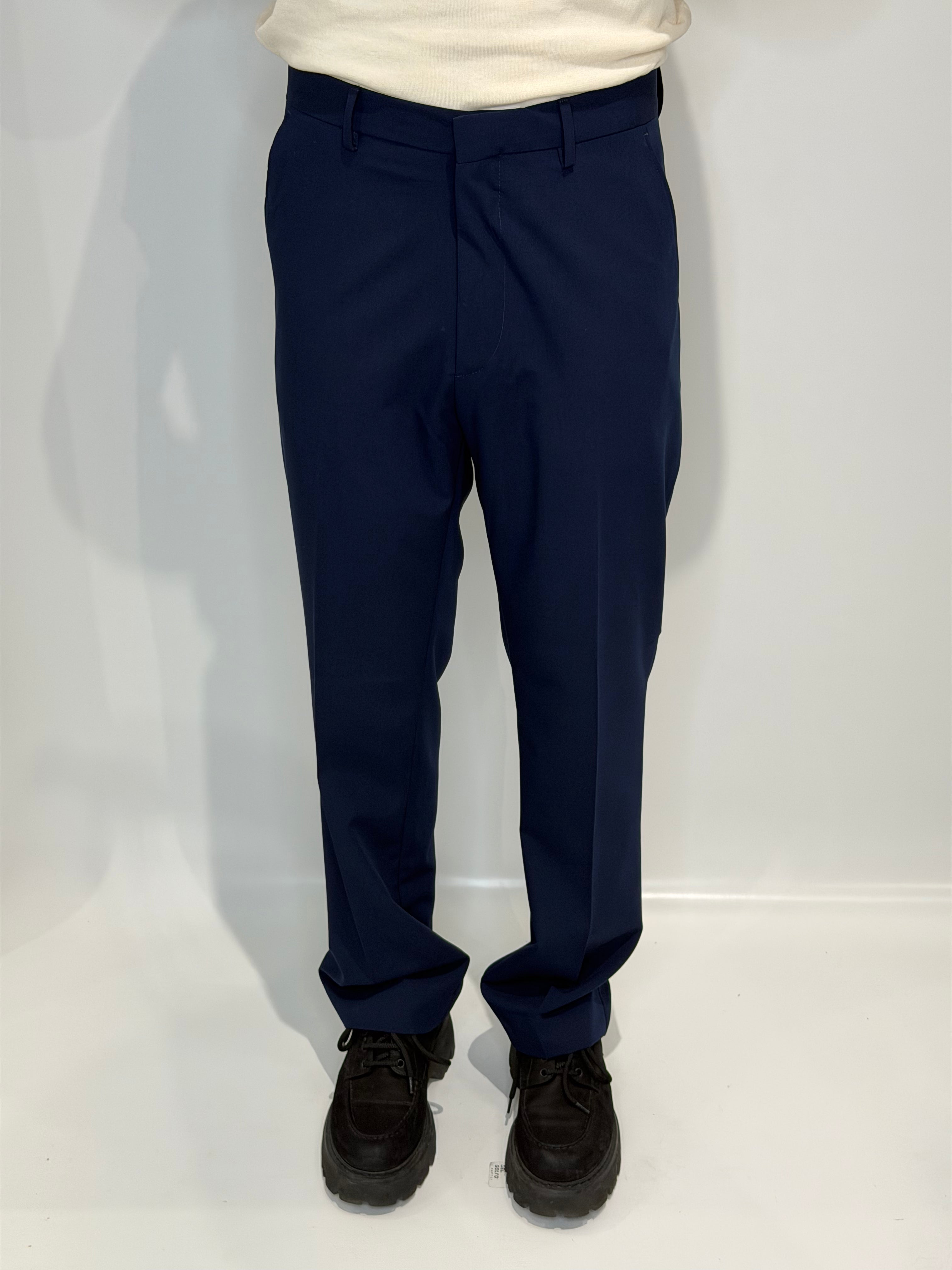 Pantalone Fondo Ampio Blu Navy