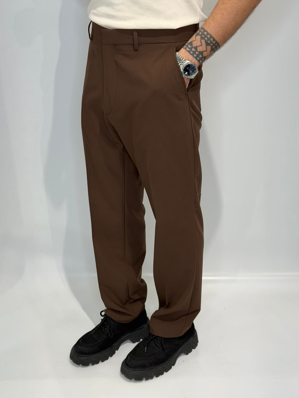 Pantalone Fondo Ampio Caffè
