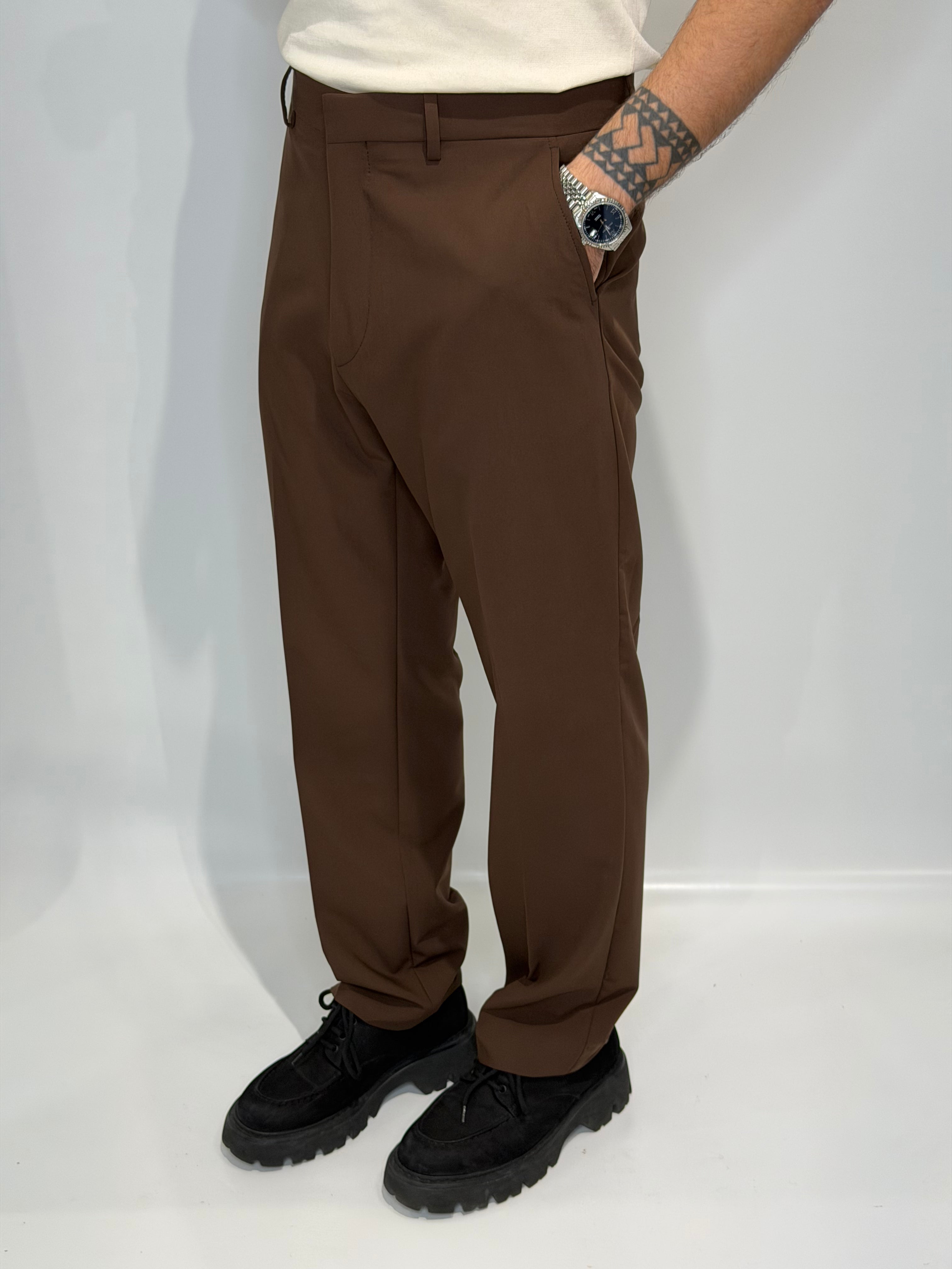 Pantalone Fondo Ampio Caffè