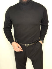 Maglione Collo Alto Nero