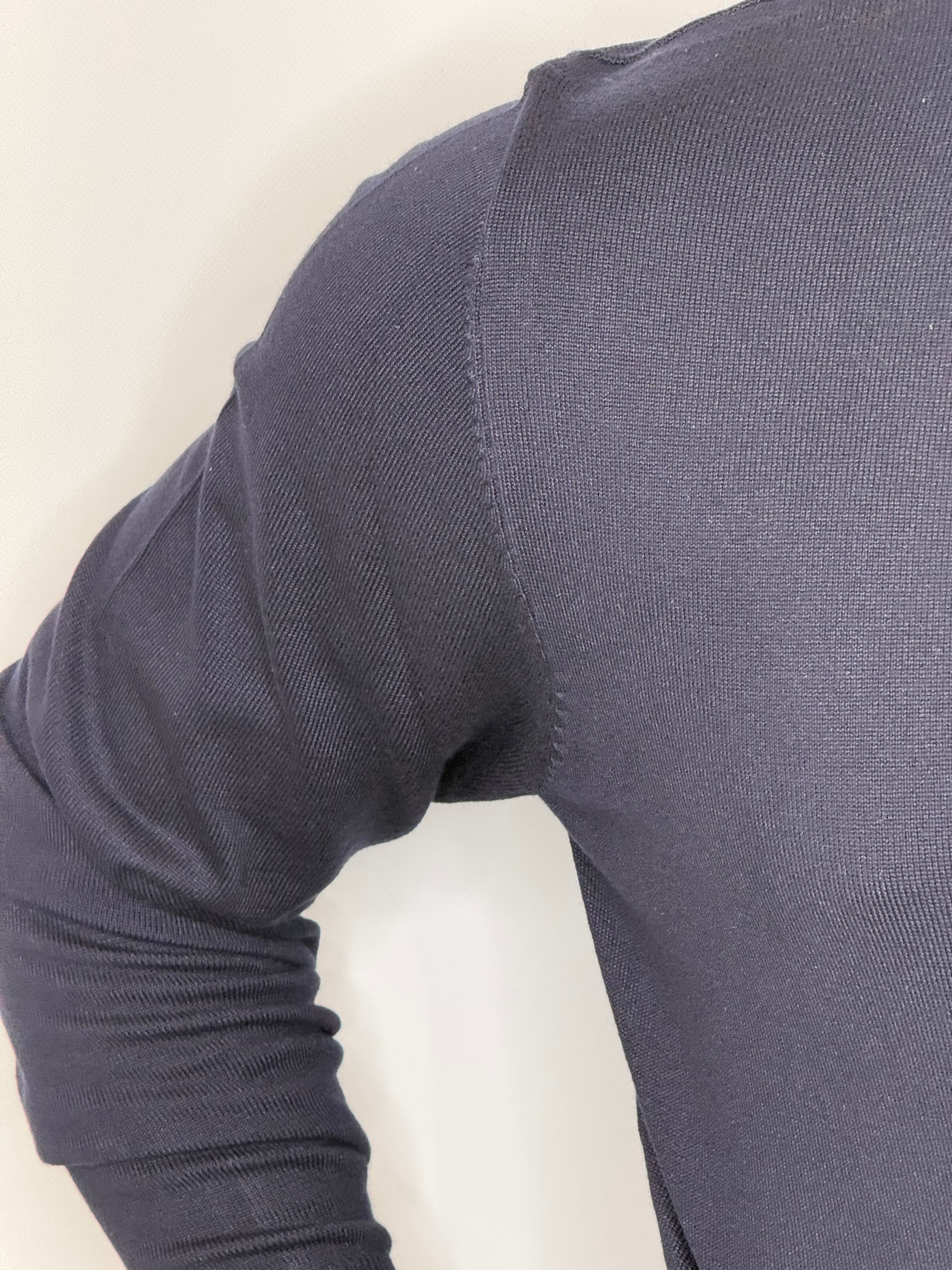 Maglione Collo Alto Blu Navy