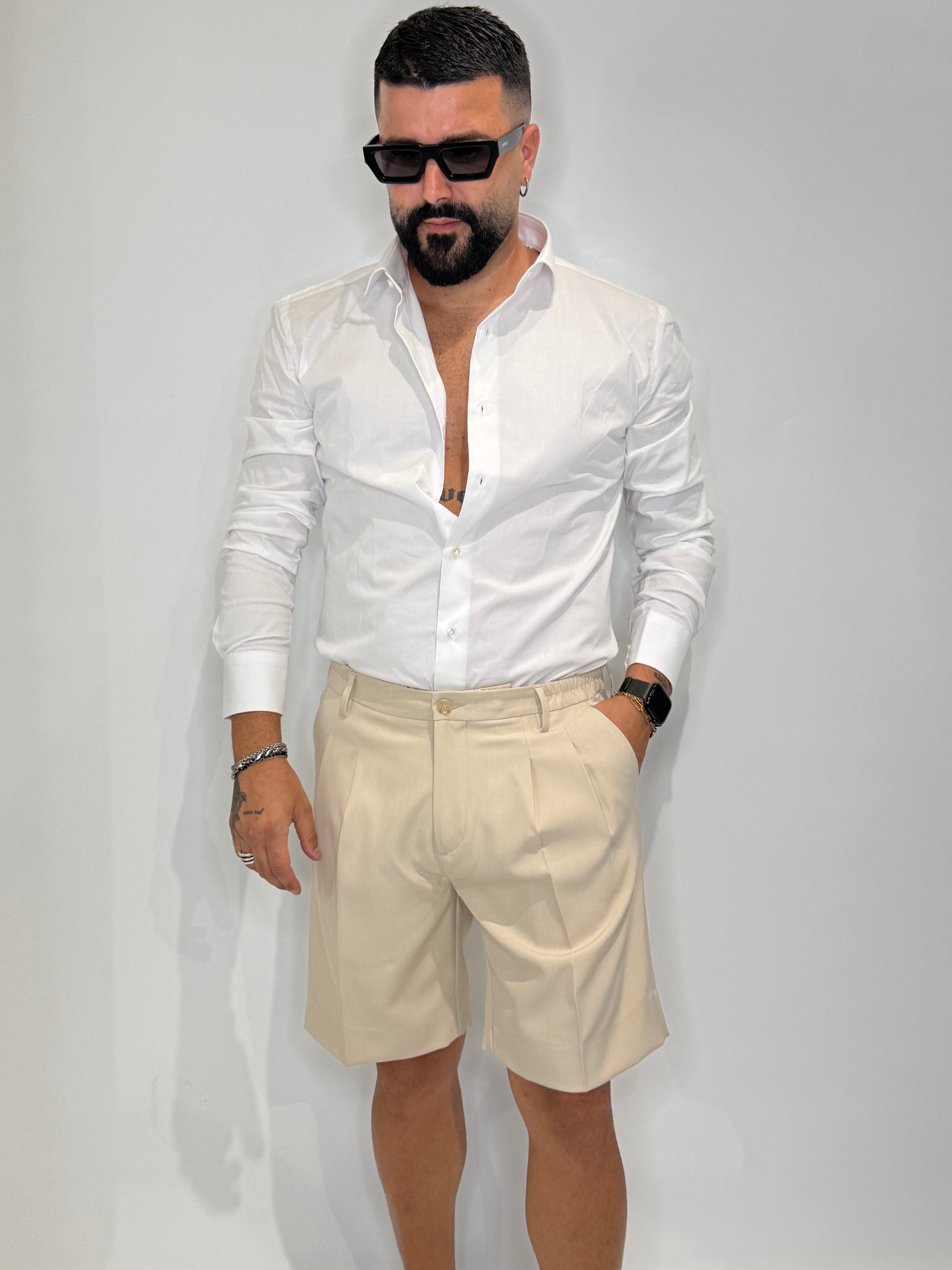 Bermuda con pence Beige