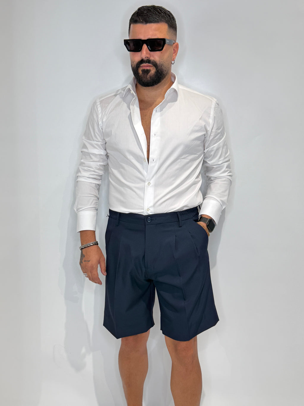 Bermuda con pence Blu Midnight
