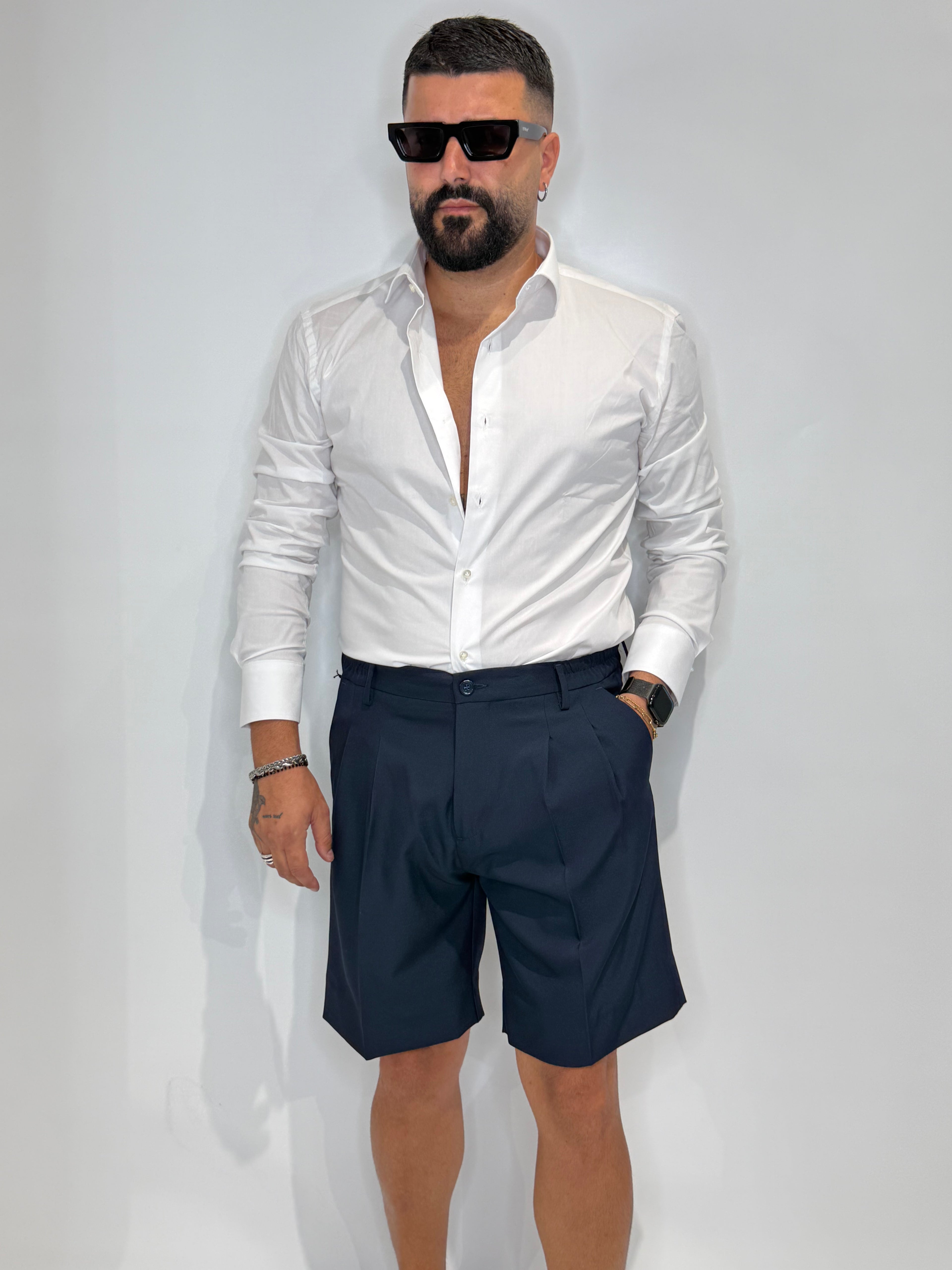 Bermuda con pence Blu Midnight