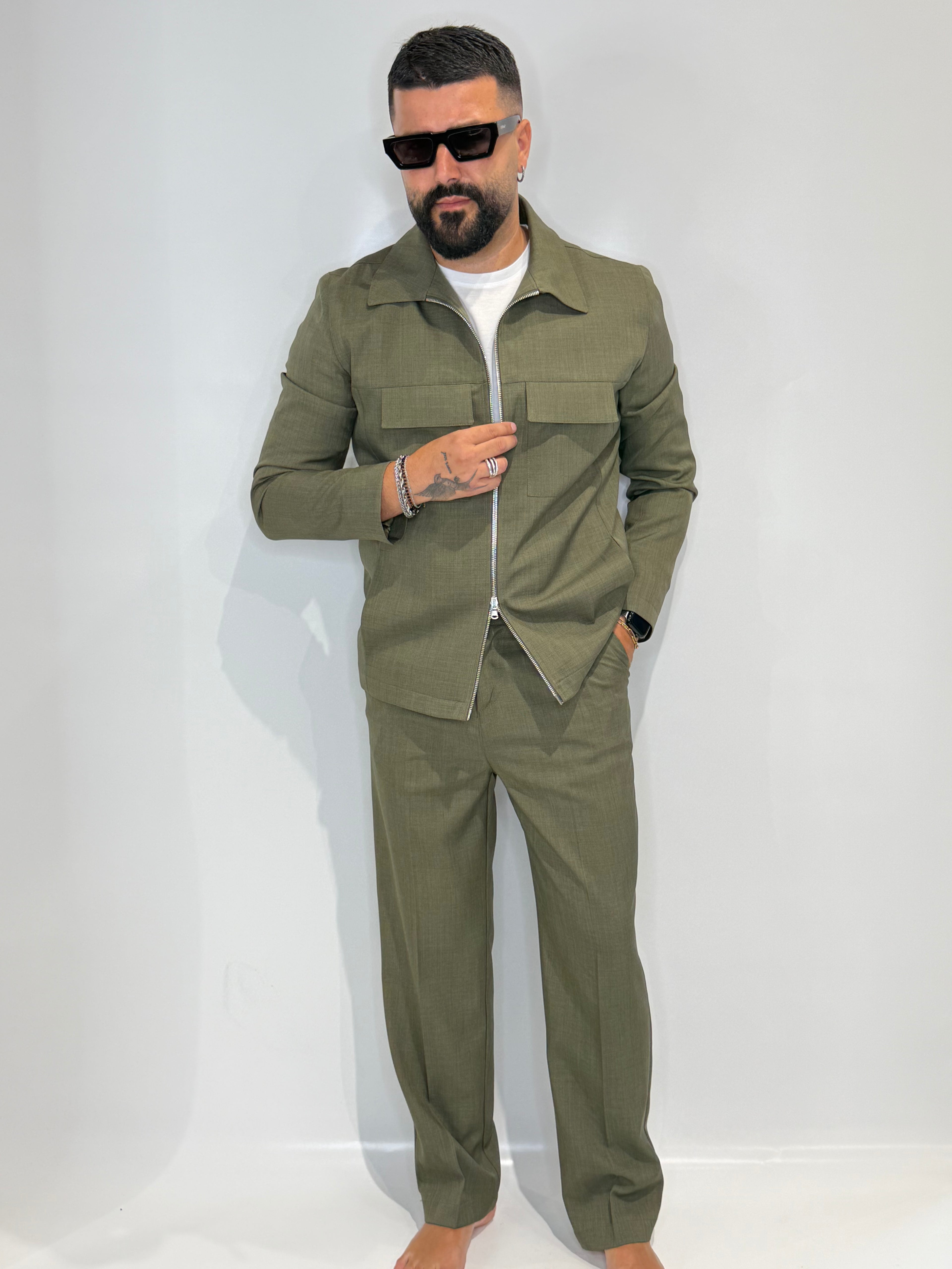 Coordinato Zip Oliva