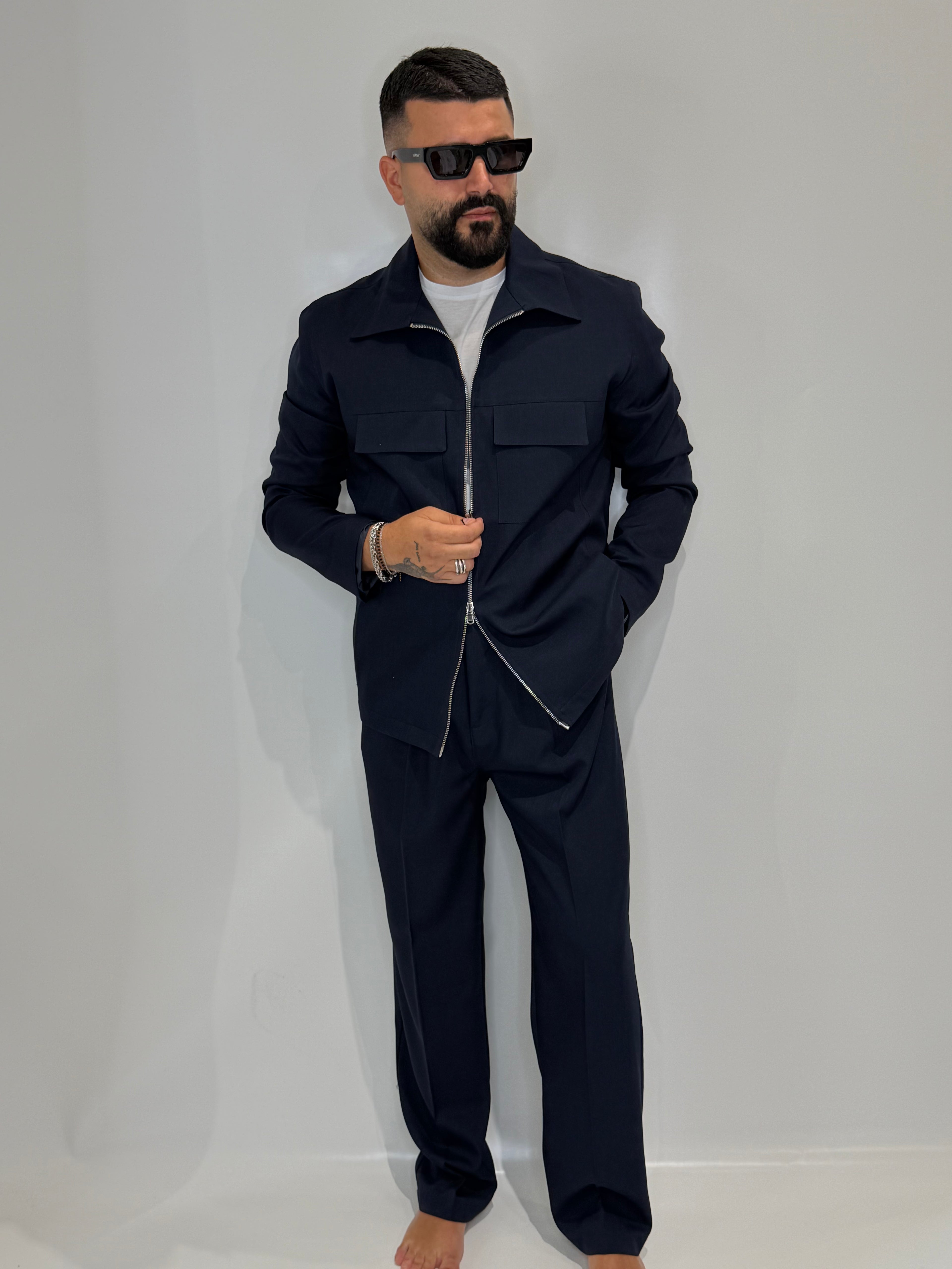 Coordinato Zip Blu midnight