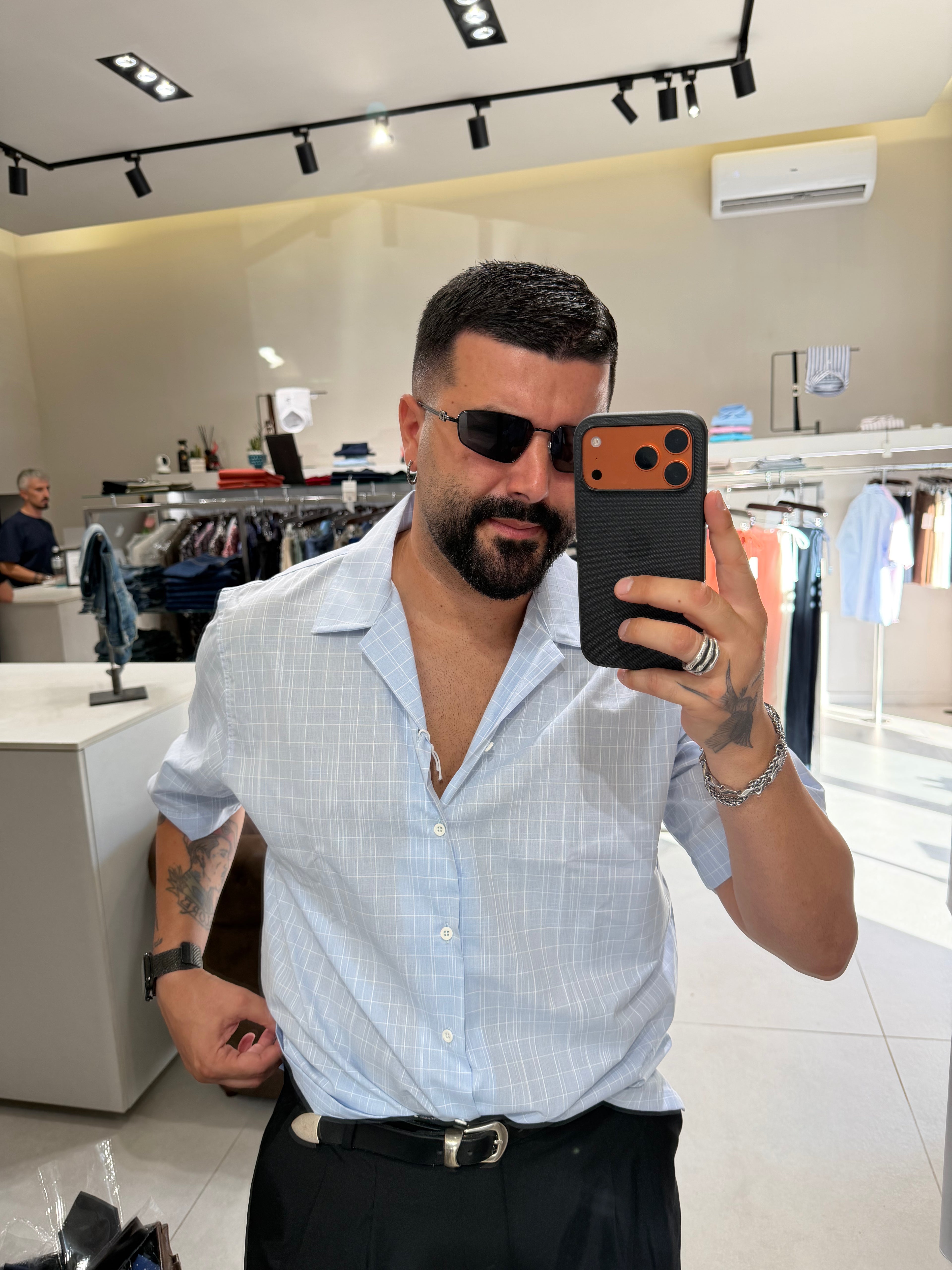 Camicia Over Shirt Celeste