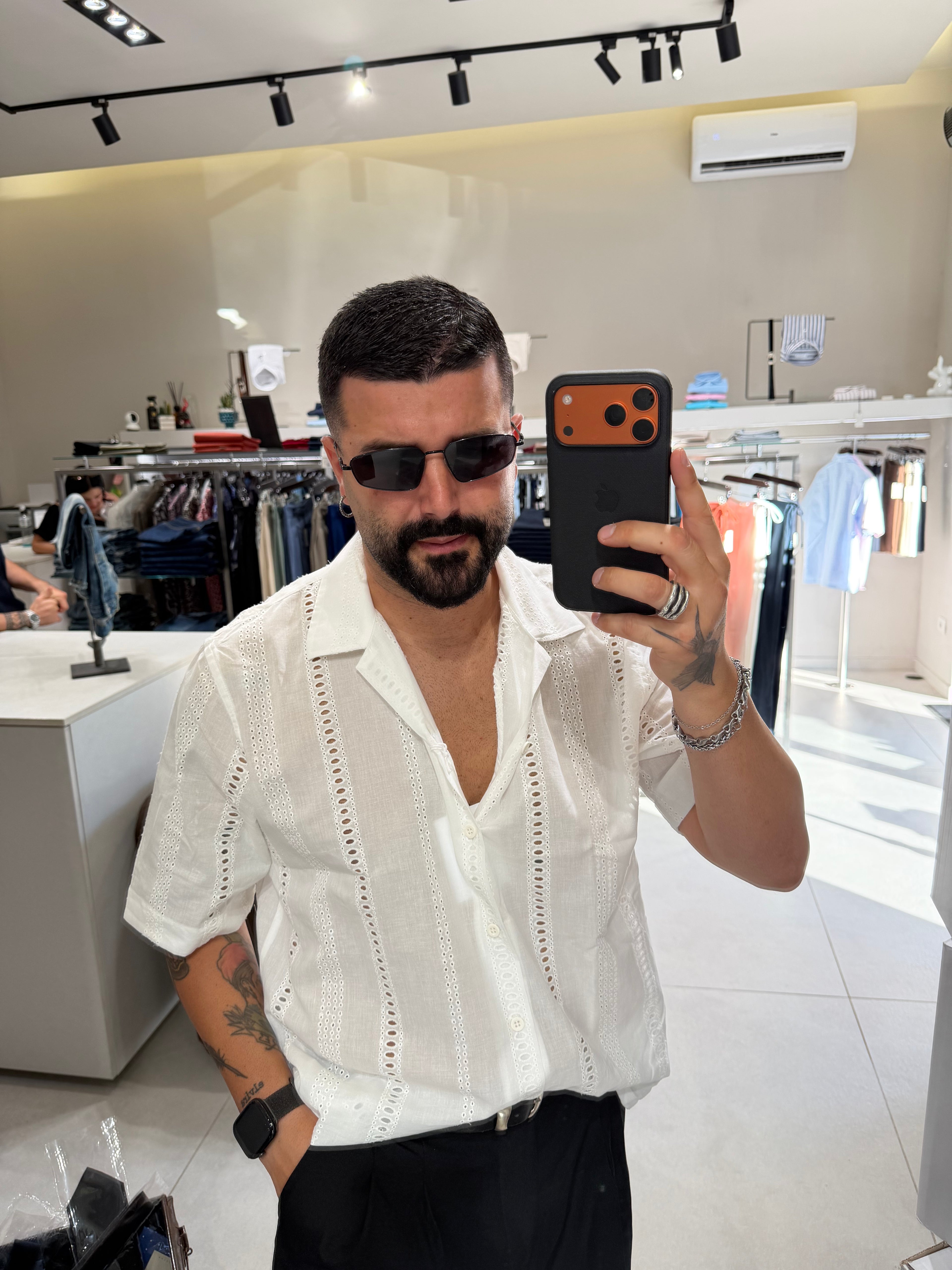 Camicia San Gallo Bianca