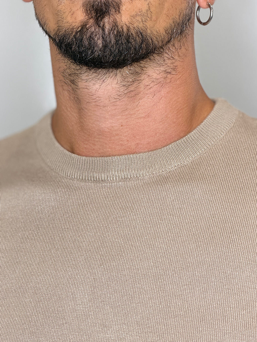 Maglione Girocollo Beige