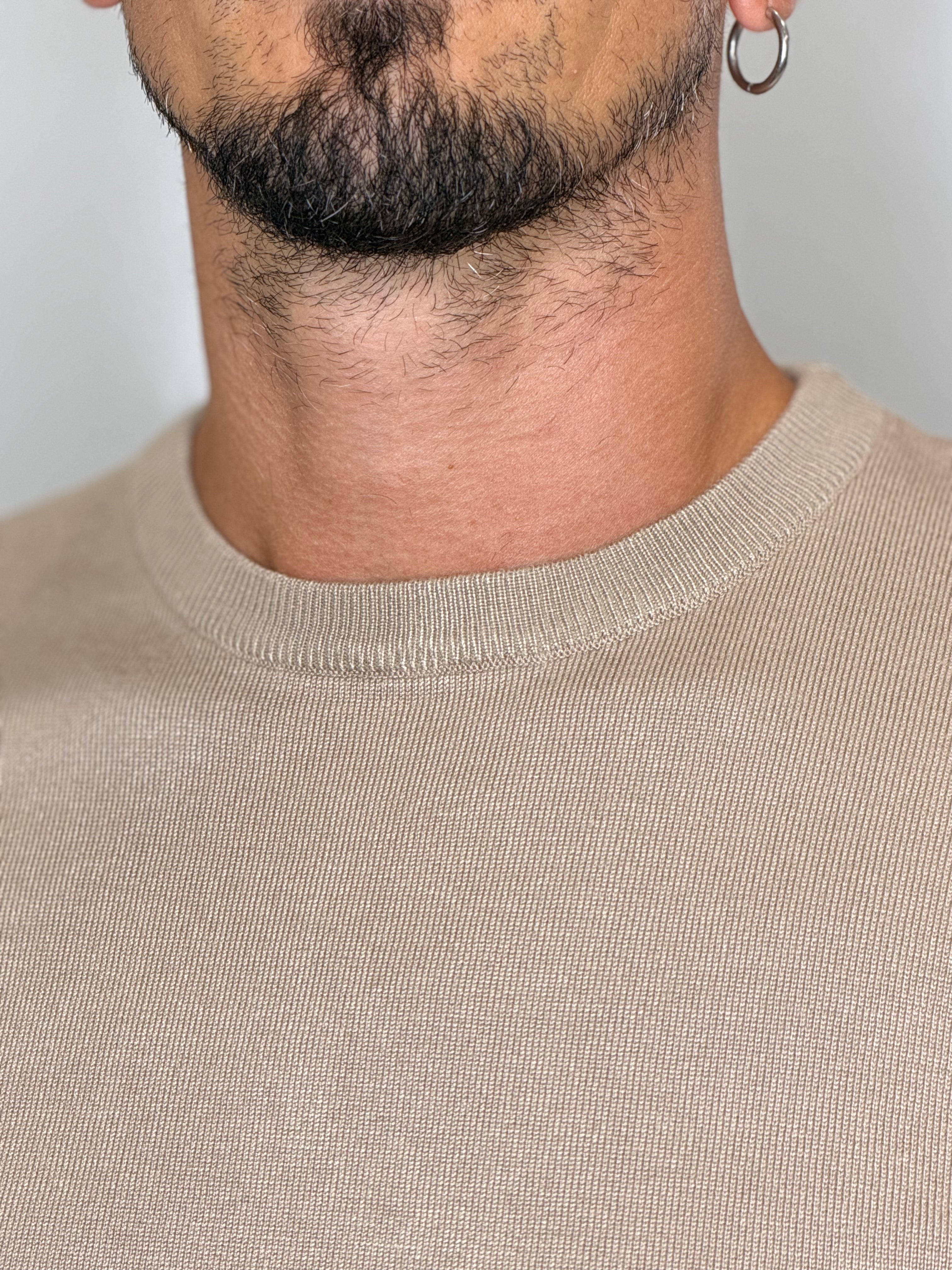 Maglione Girocollo Beige