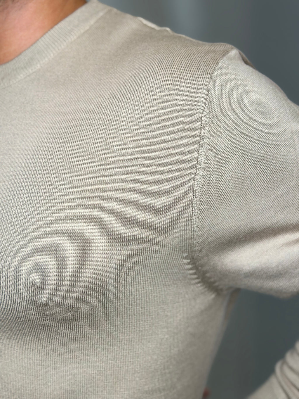 Maglione Girocollo Beige