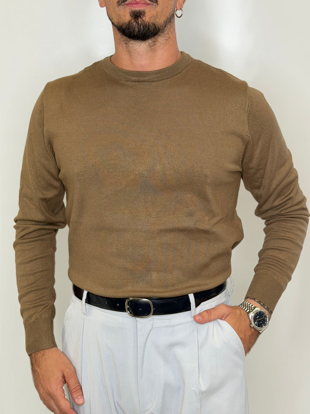 Maglione Girocollo Fango