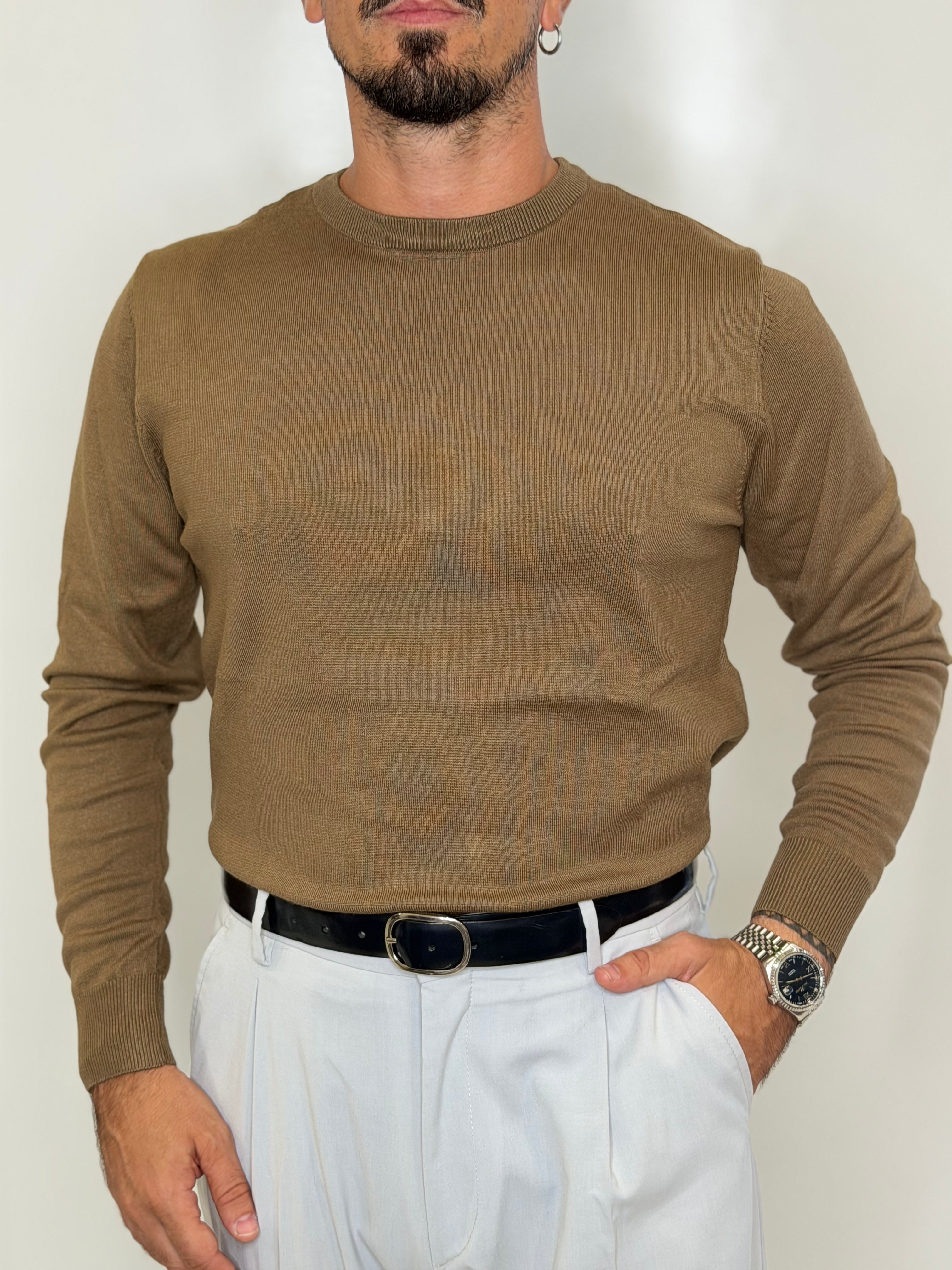Maglione Girocollo Fango