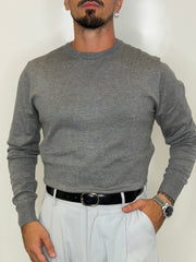 Maglione Girocollo Grigio