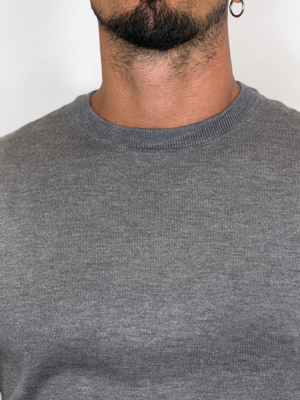 Maglione Girocollo Grigio