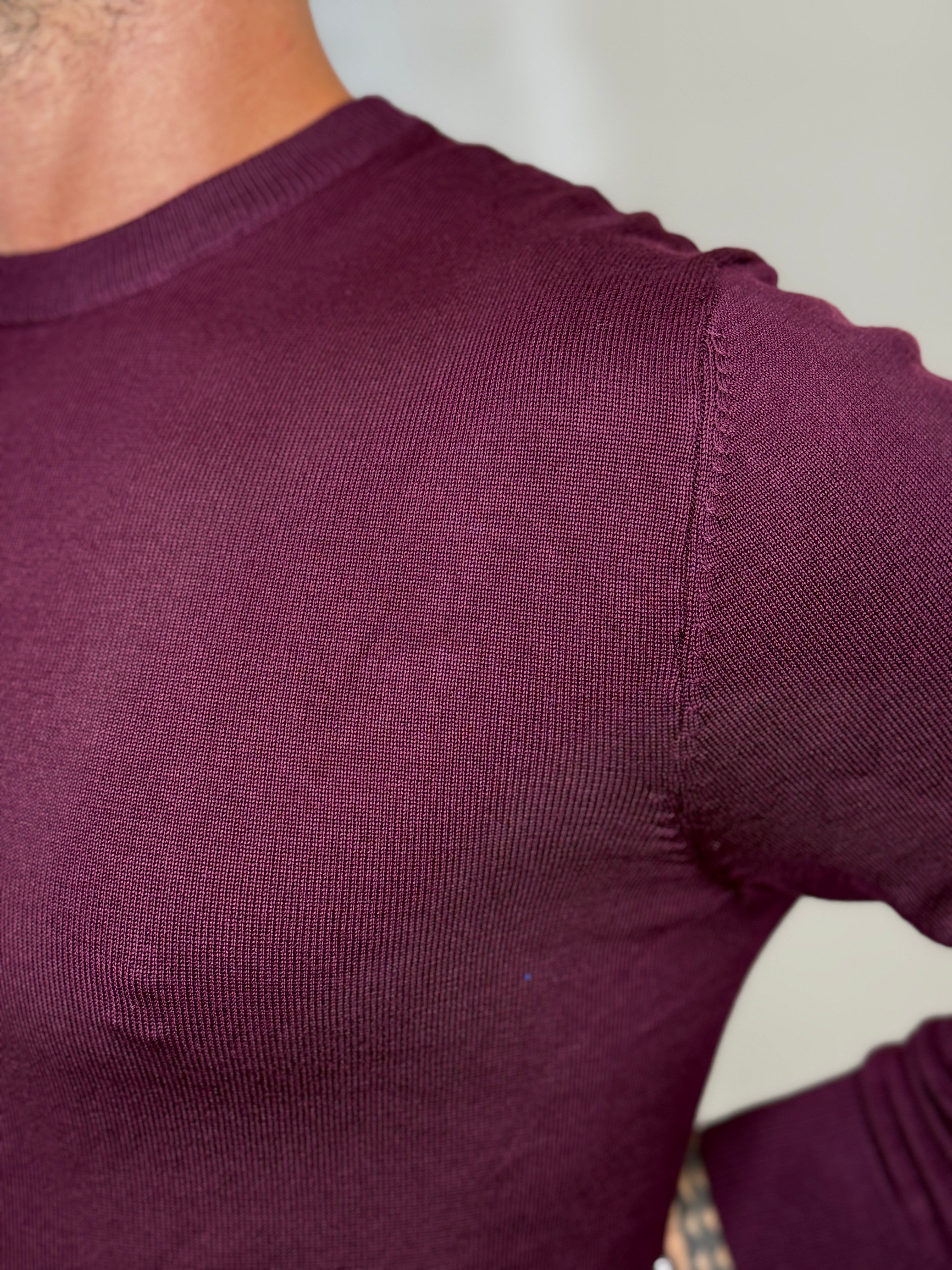 Maglione Girocollo Bordeaux