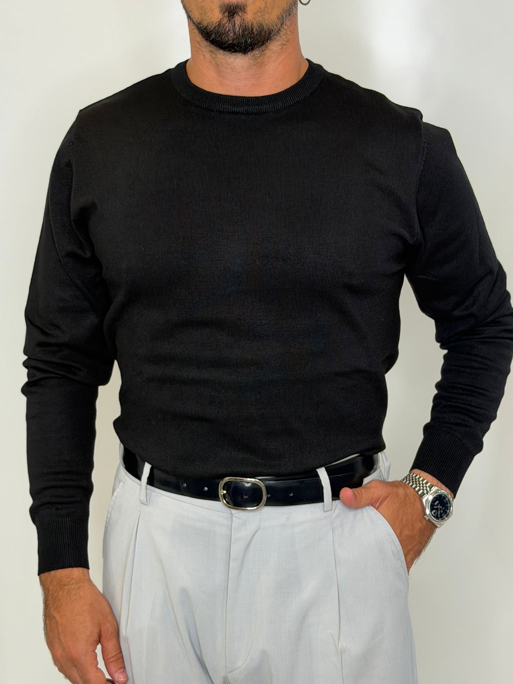 Maglione Girocollo Nero