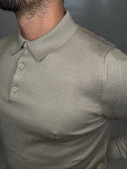 Polo Manica Lunga Beige