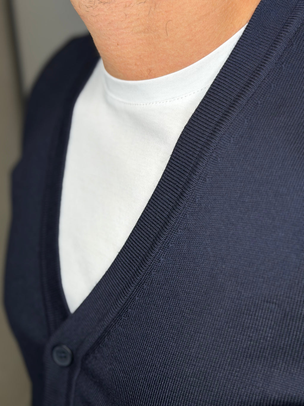 Cardigan Liscio Blu midnight