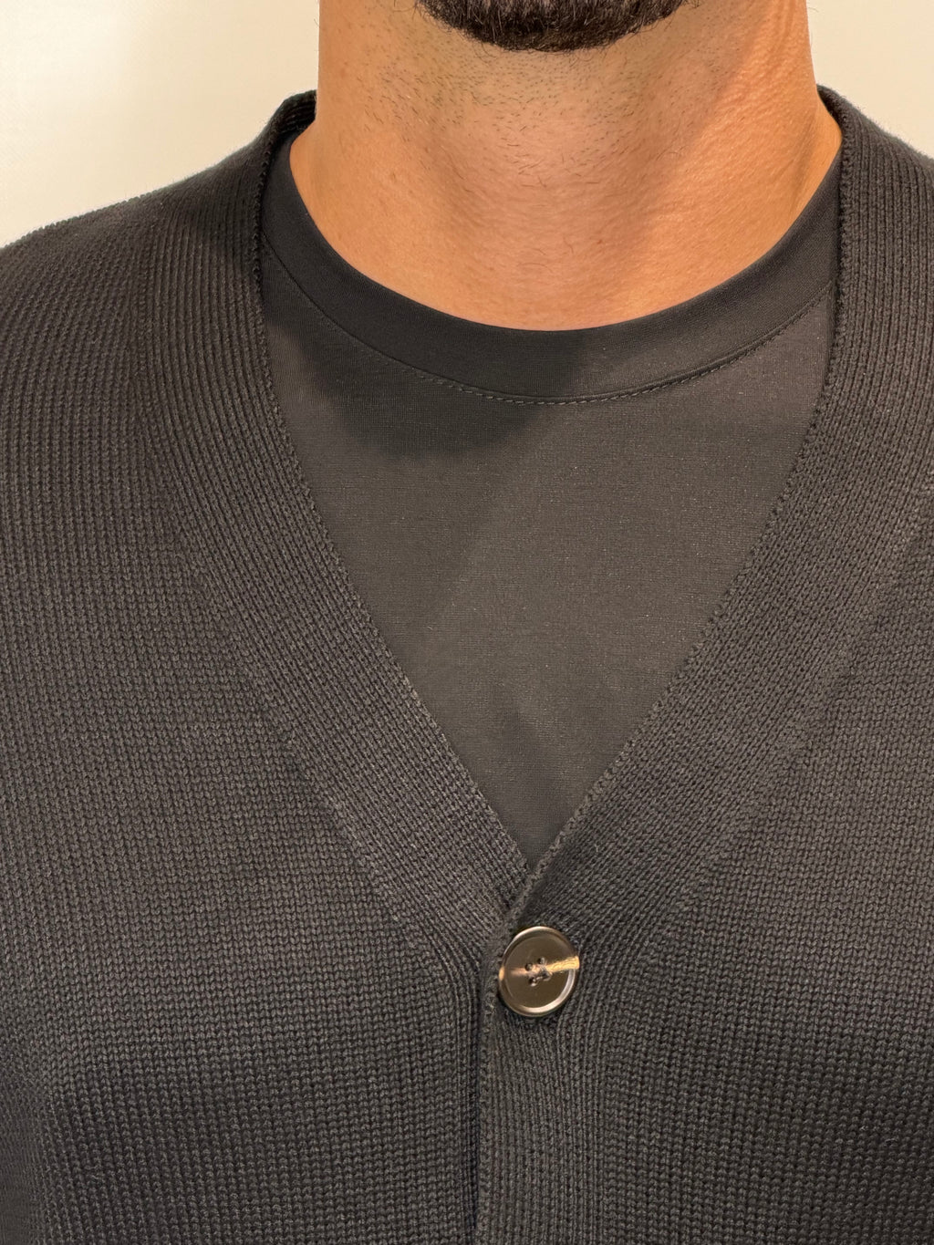 Cardigan Doppio Tasca Nero