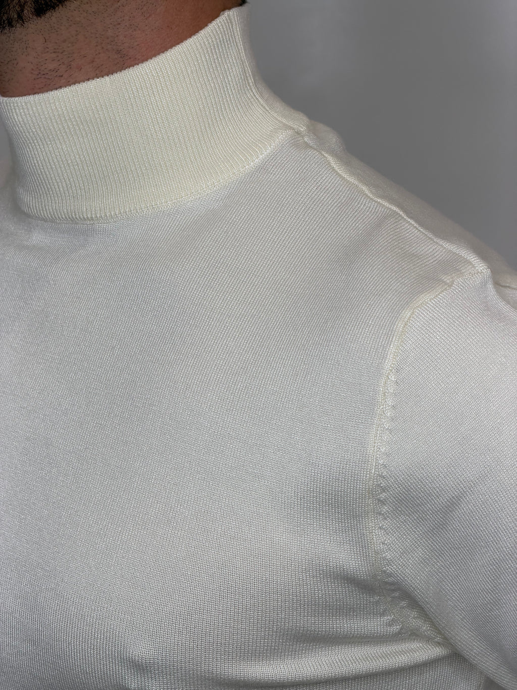 Maglione Mezzo Collo Panna