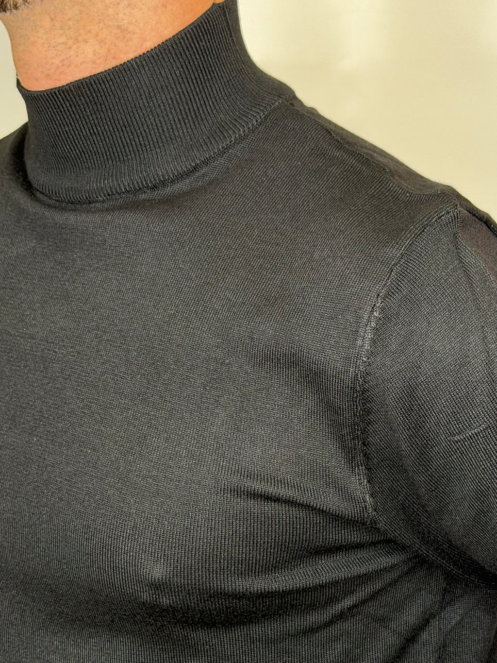 Maglione Mezzo Collo Nero