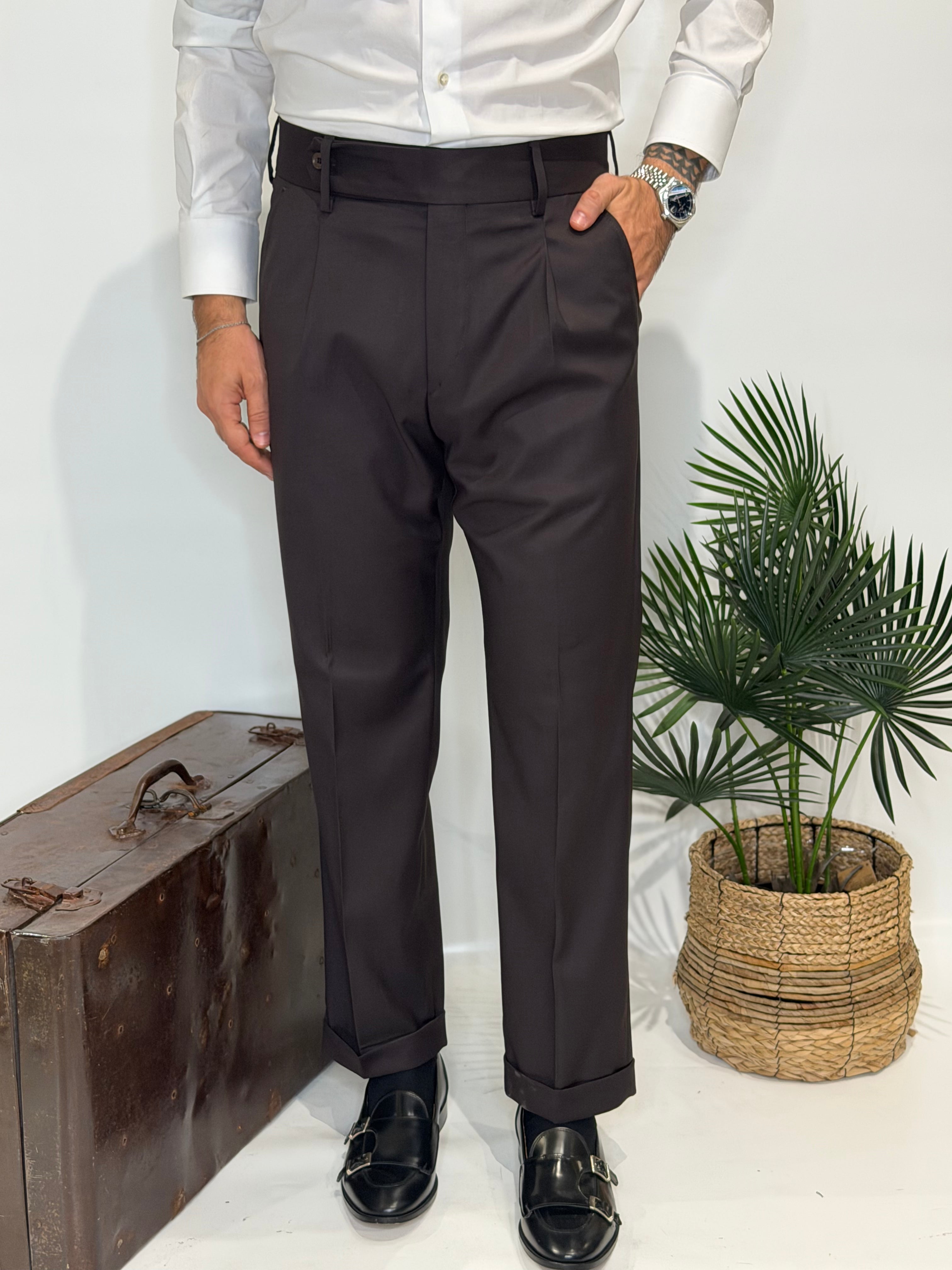 Trousers Single Pleat Midnight Blue Summer