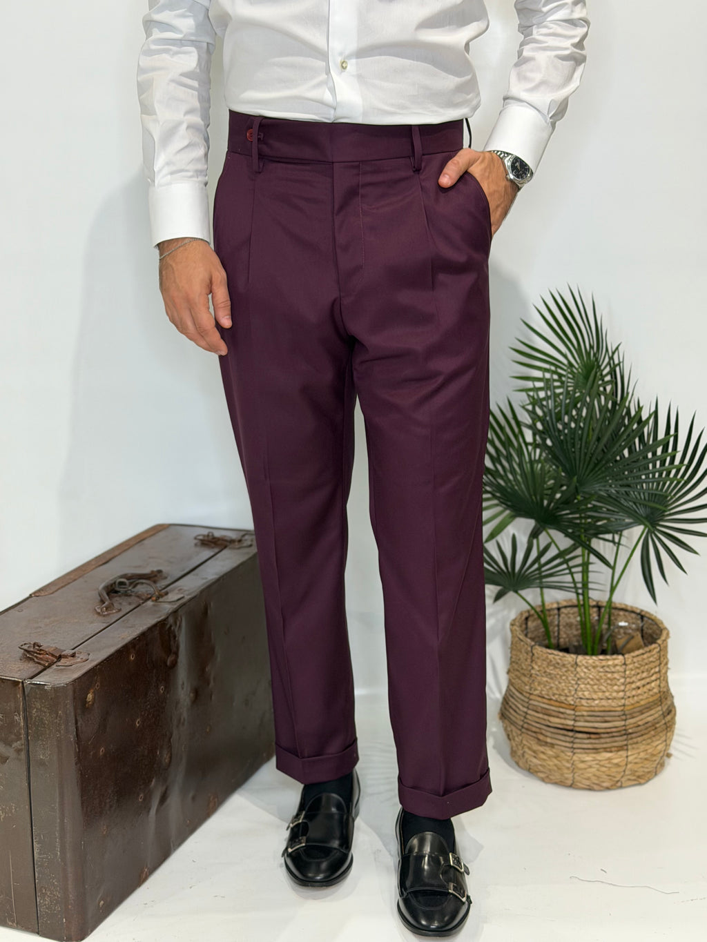 Trousers Single Pleat Midnight Blue Summer