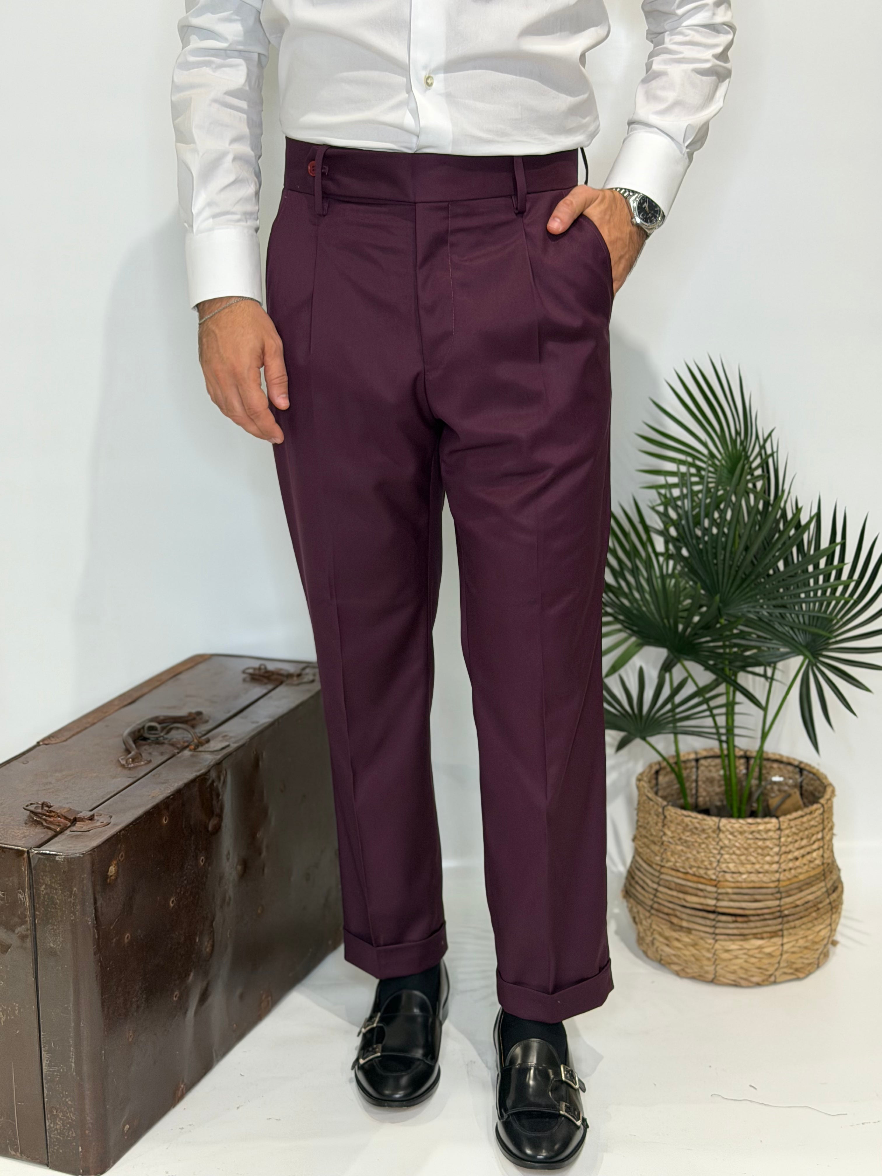 Trousers Single Pleat Midnight Blue Summer