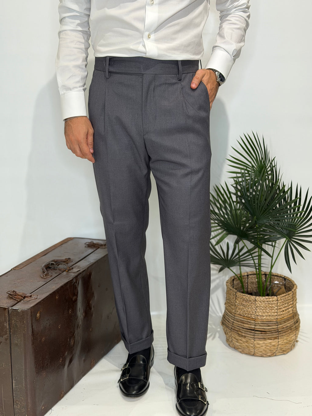 Pantalone Una Pence Grigio Invernale