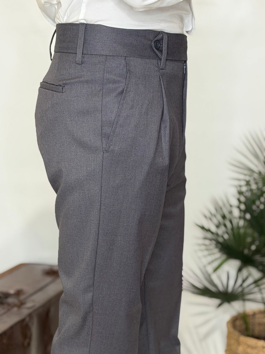 Pantalone Una Pence Grigio Invernale