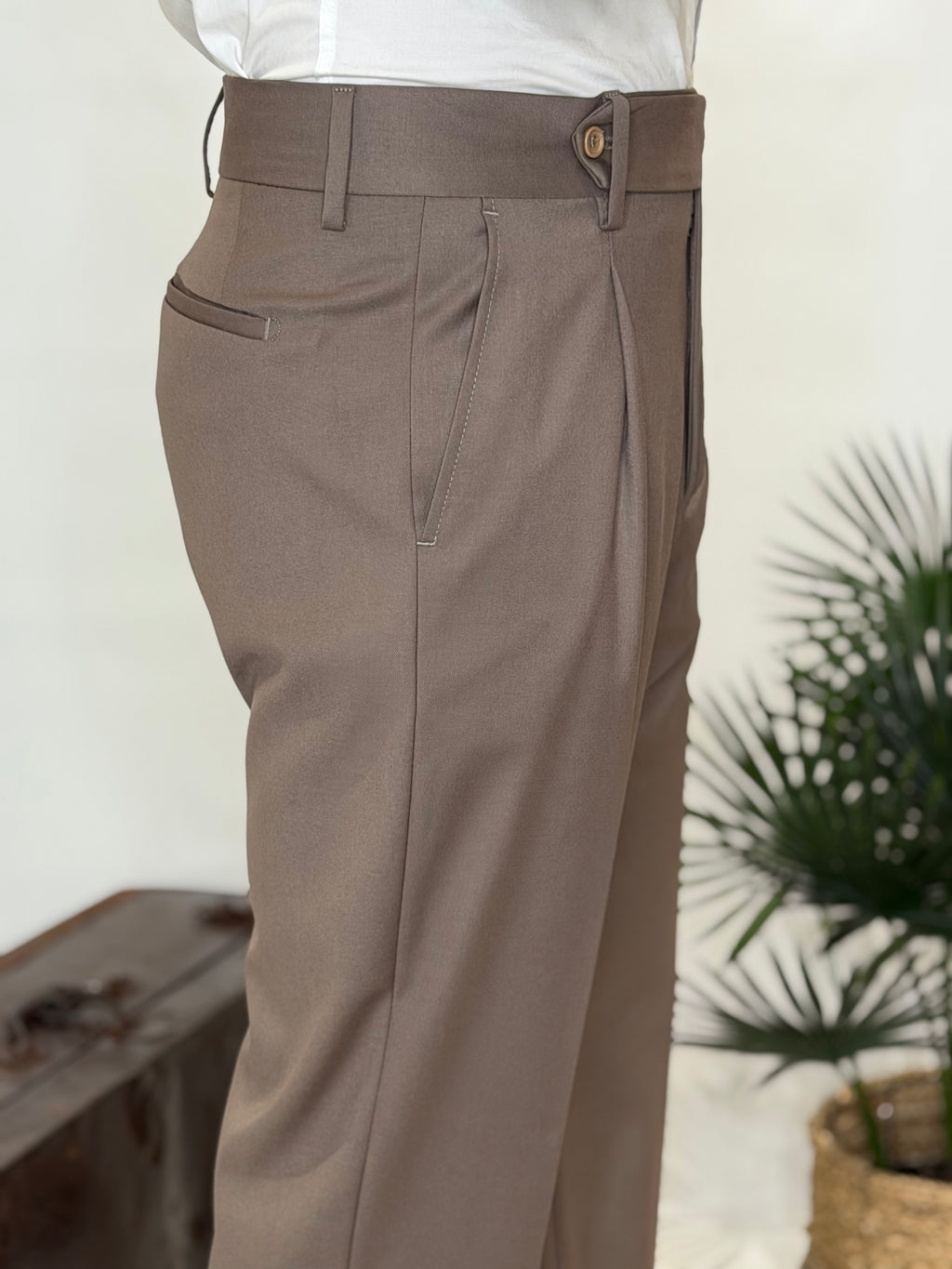 Pantalone Una Pence Tortora Invernale