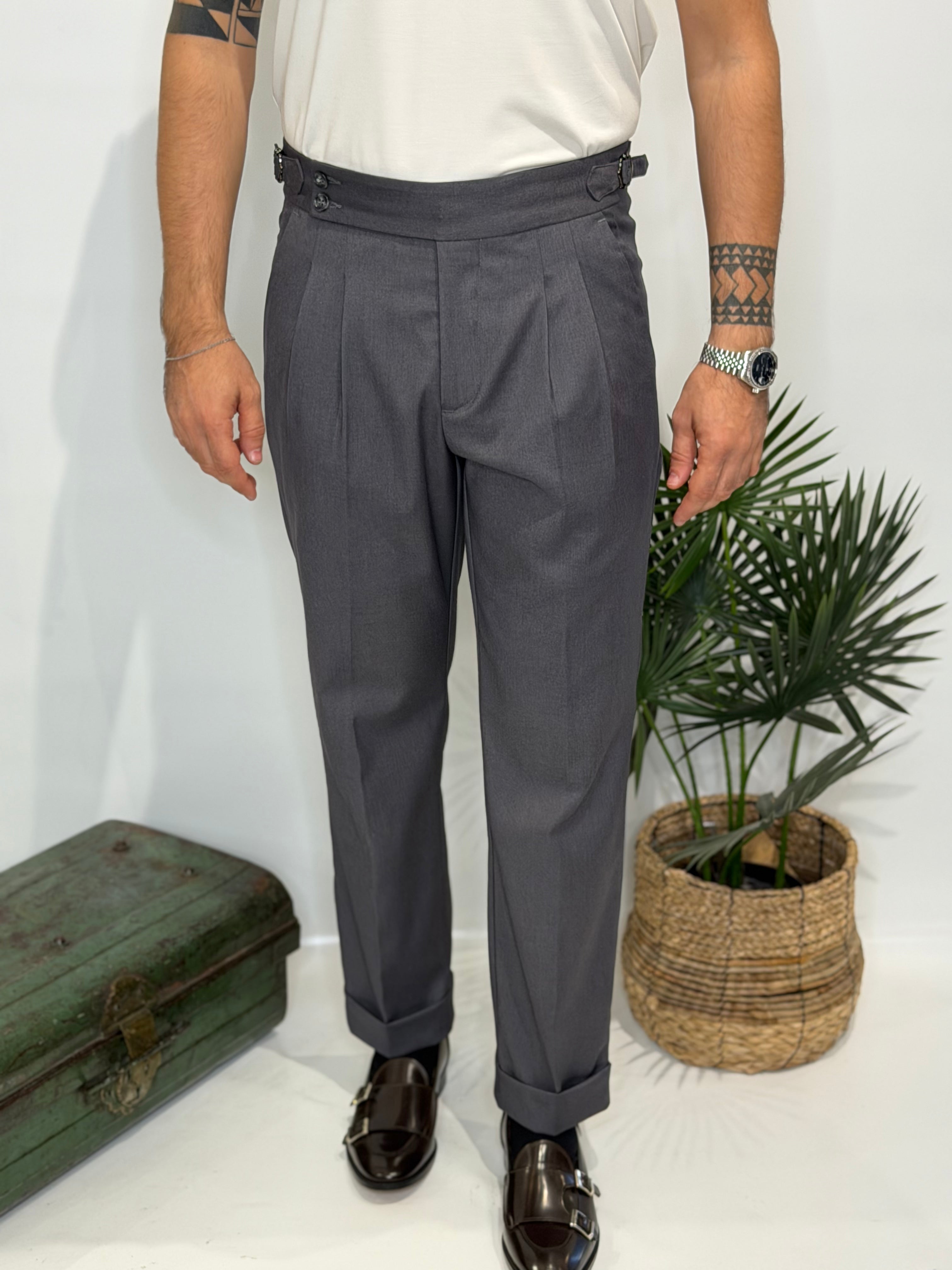 Pantalone Fibietta Grigio Invernale