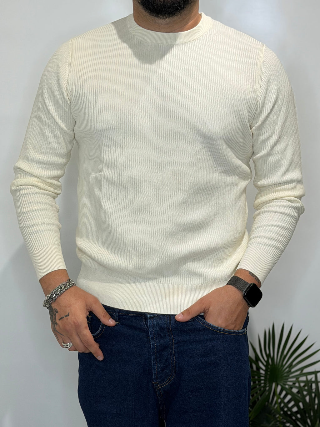 Maglione Costa Inglese Panna