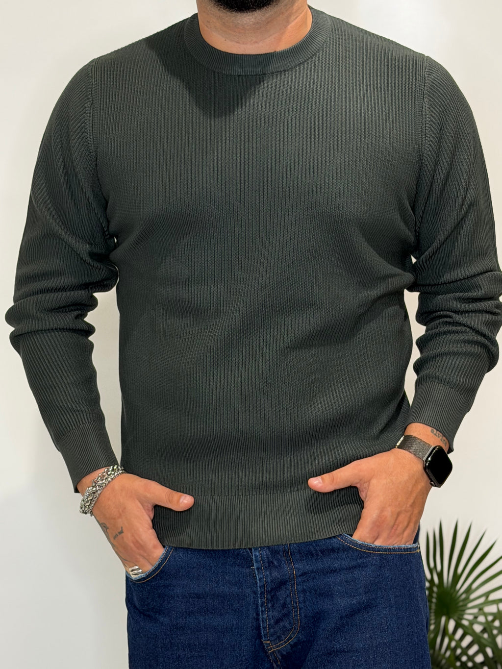 Maglione Costa Inglese Verde Bosco