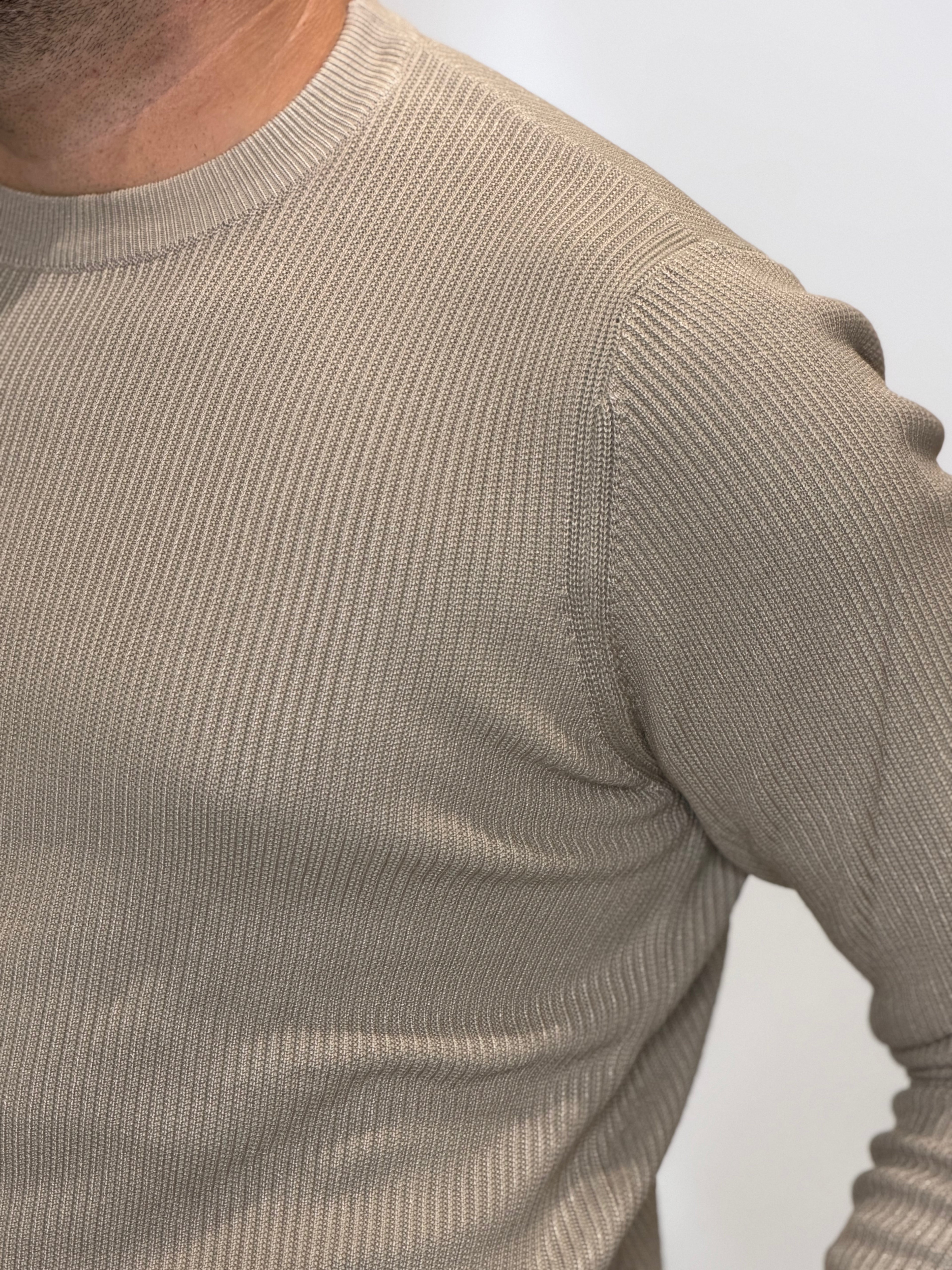 Cream Crew Neck Sweater