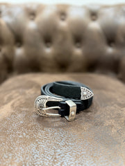 Black Suede Belt