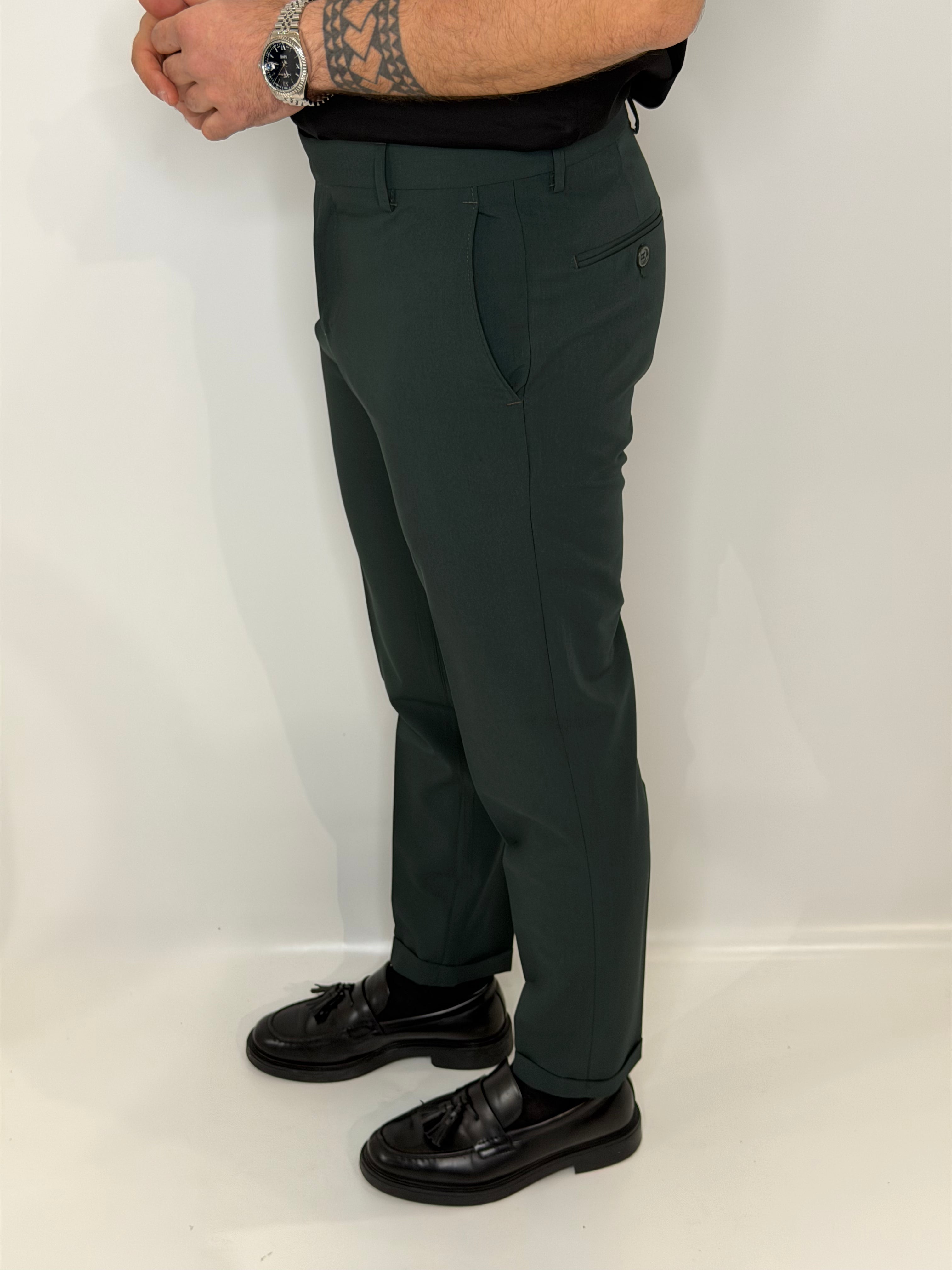 Pantalone Capri Verde Bosco