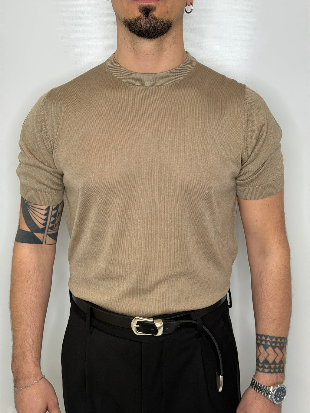 Maglia Girocollo in Filo Fango