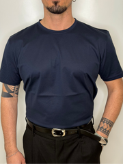 T-shirt Filo Scozia Blu Midnight