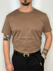 T-shirt Filo Scozia Tortora