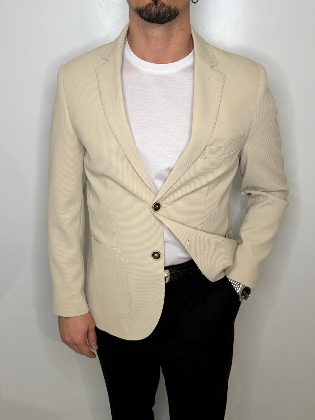 Giacca Monopetto Walter Beige
