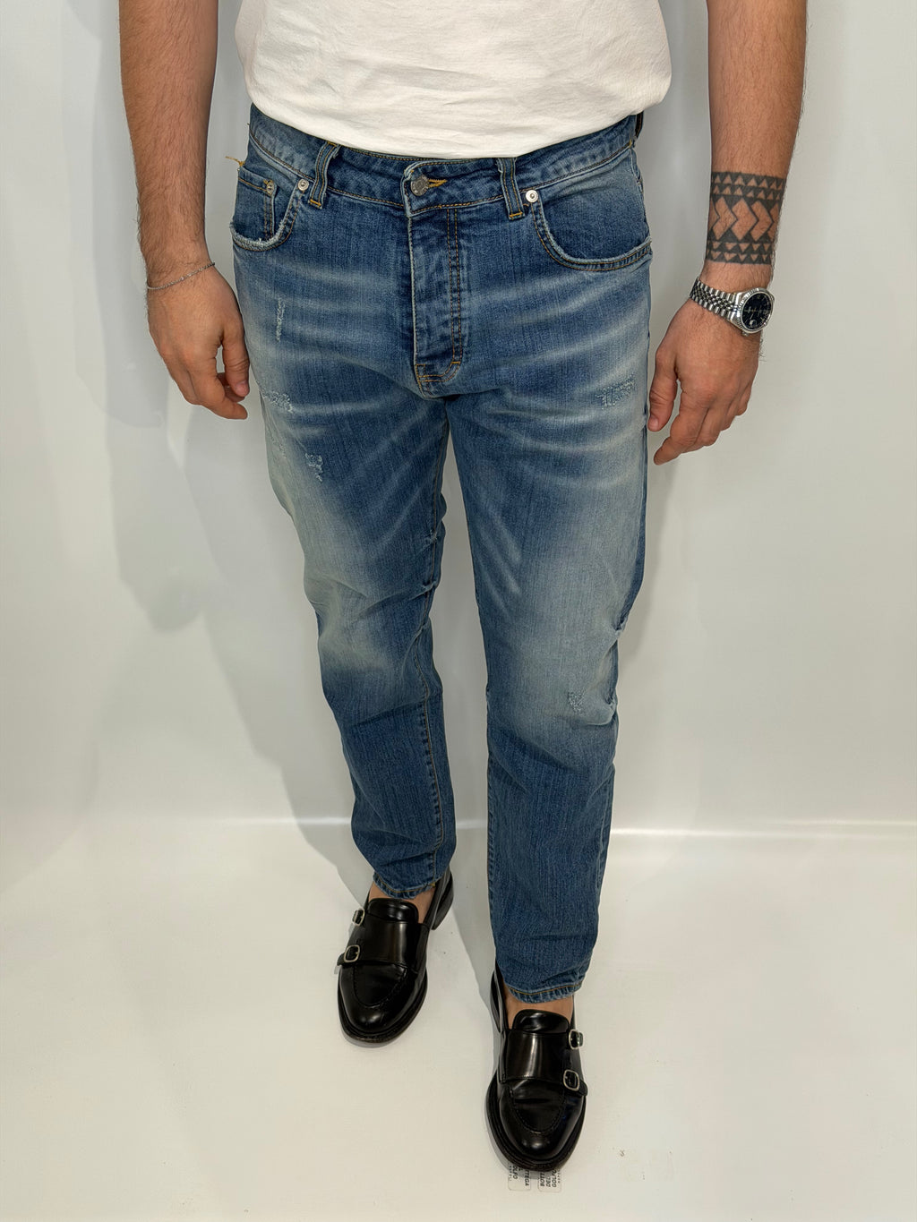 Jeans Regular Elaborato Chiaro