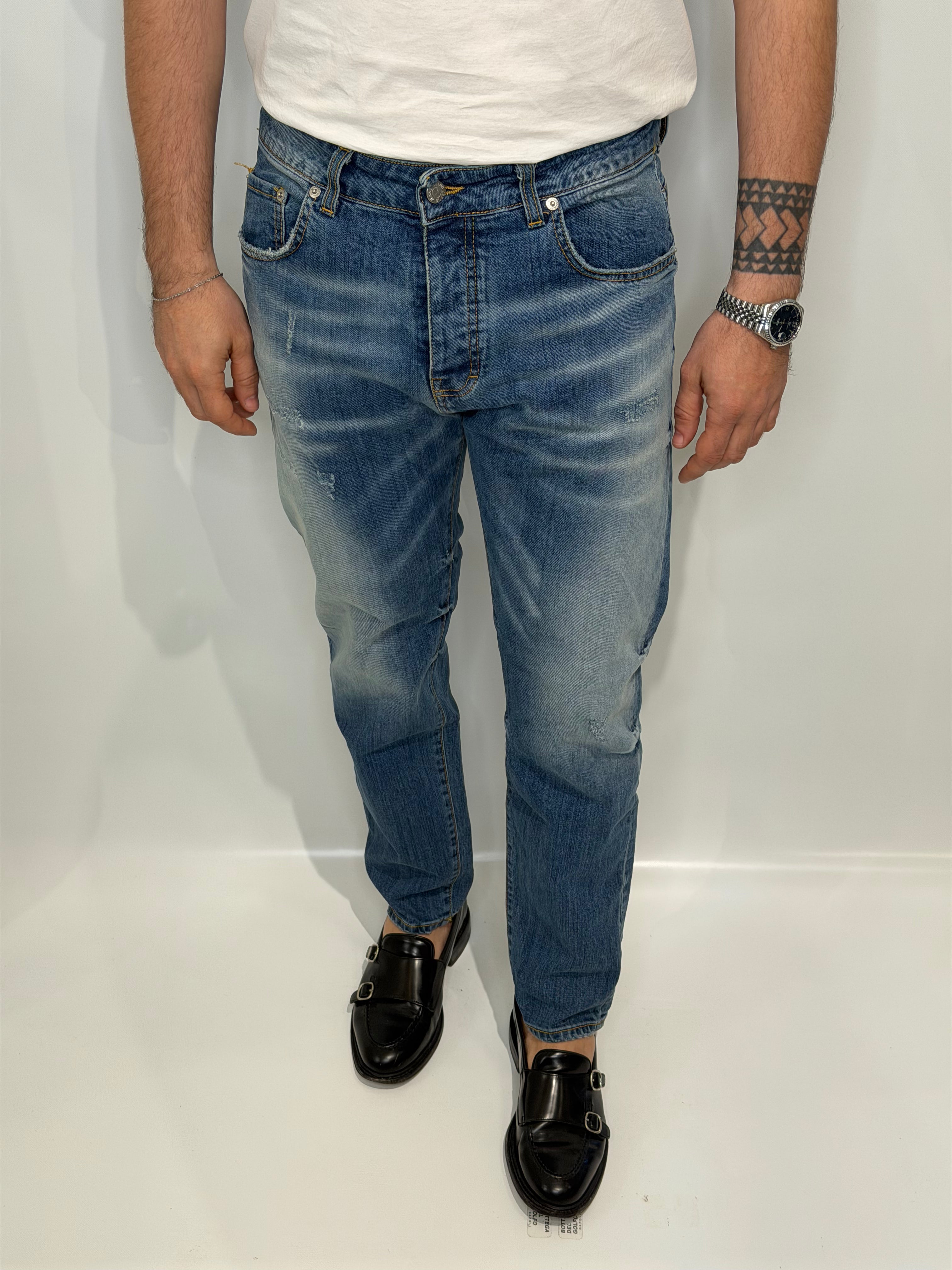 Jeans Regular Elaborato Chiaro