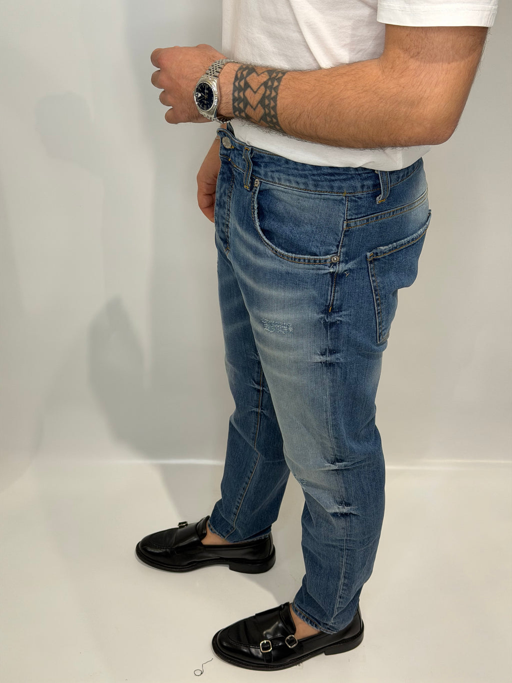 Jeans Regular Elaborato Chiaro