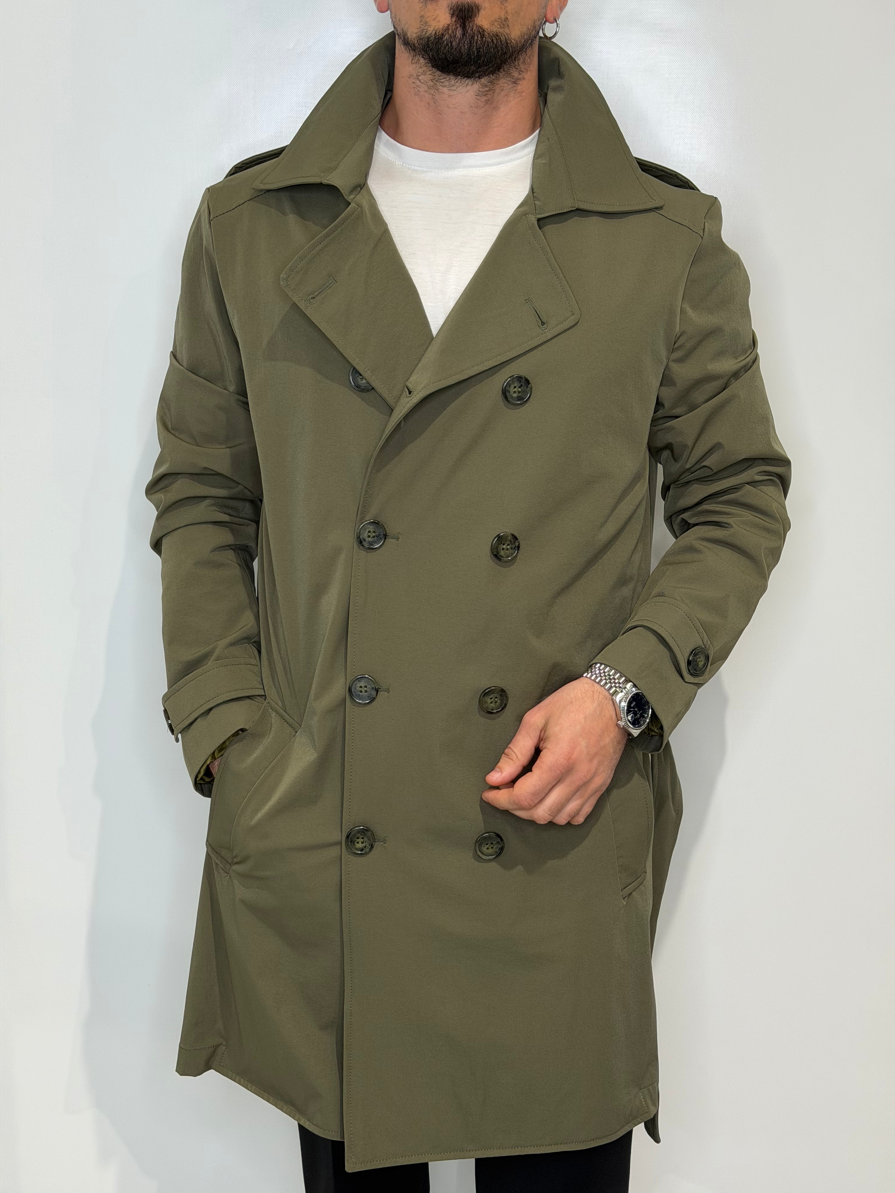 Trench Estivo Verde Oliva