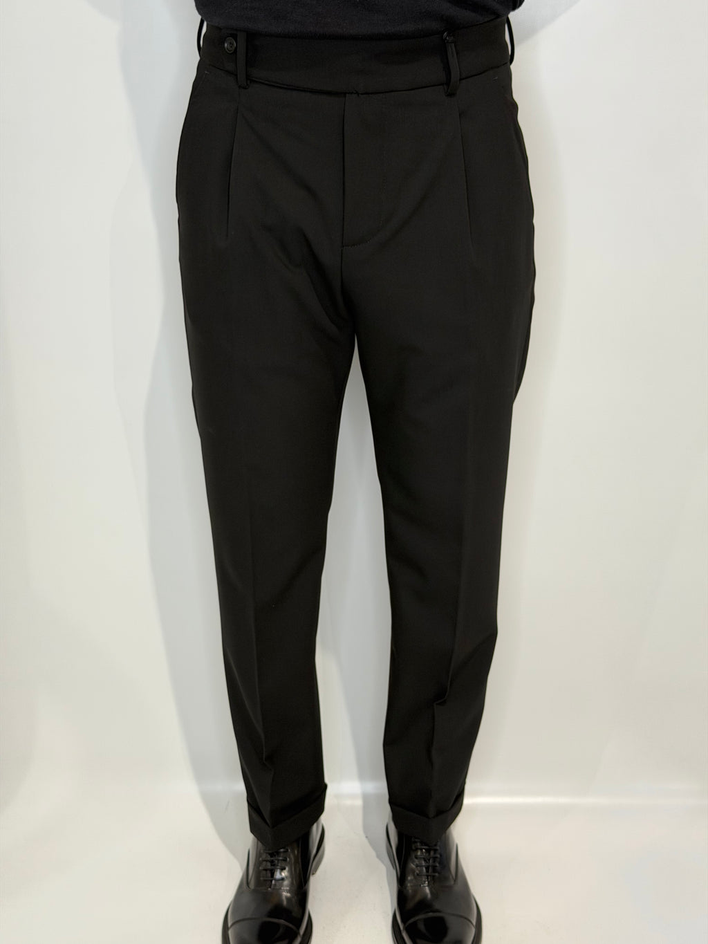 Pantalone Una Pence Nero Estivo