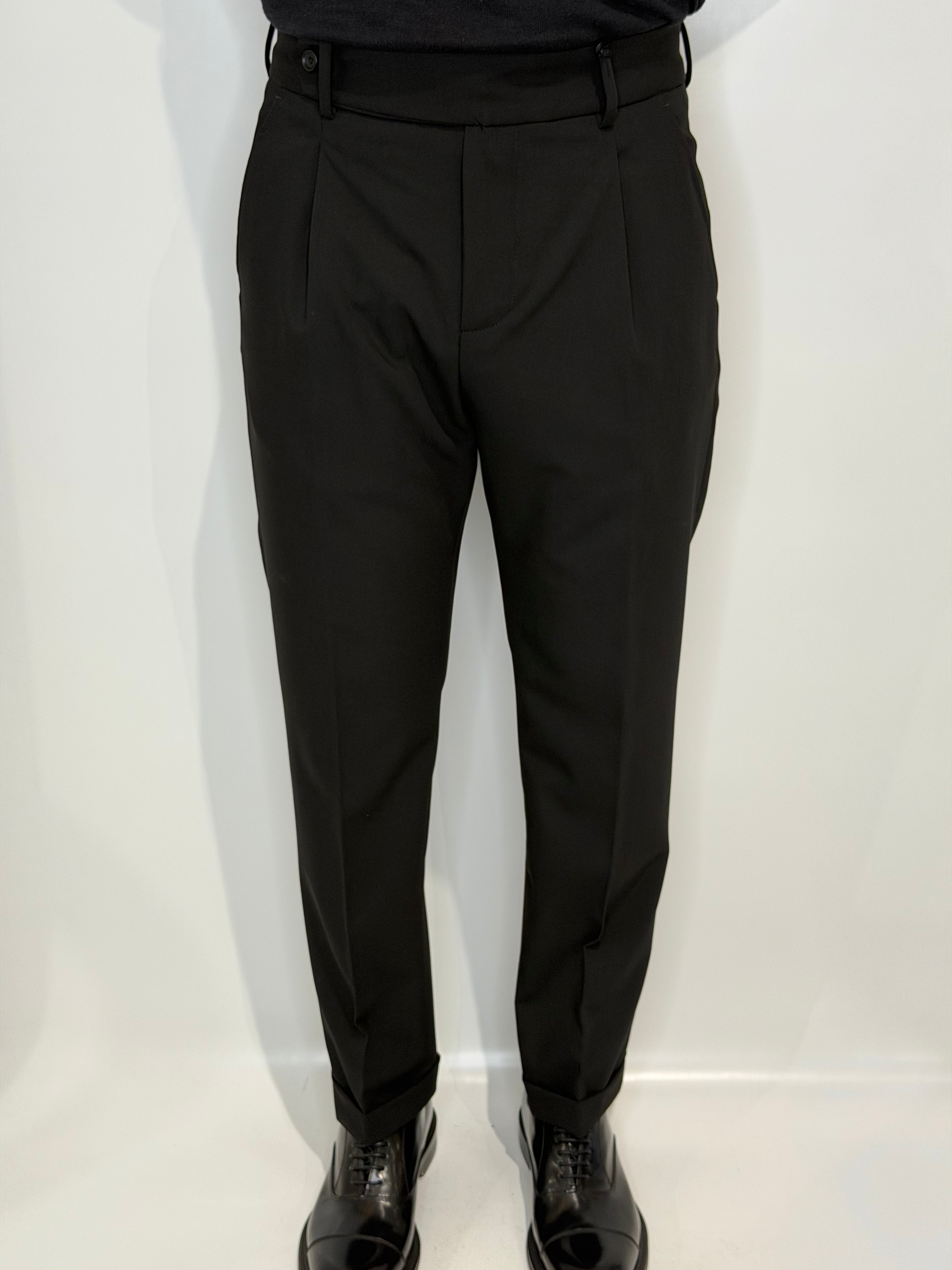 Pantalone Una Pence Nero Estivo