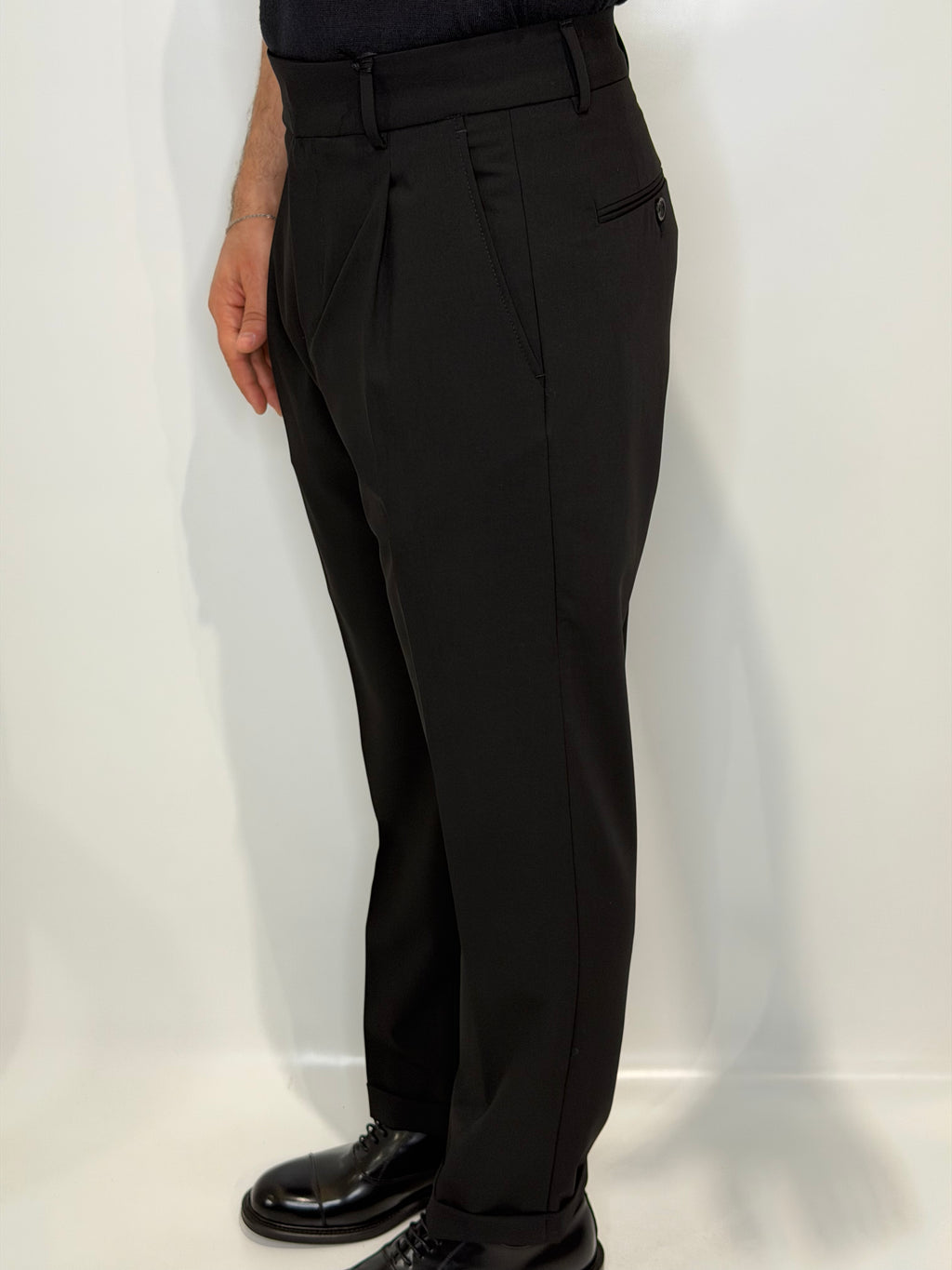 Pantalone Una Pence Nero Estivo